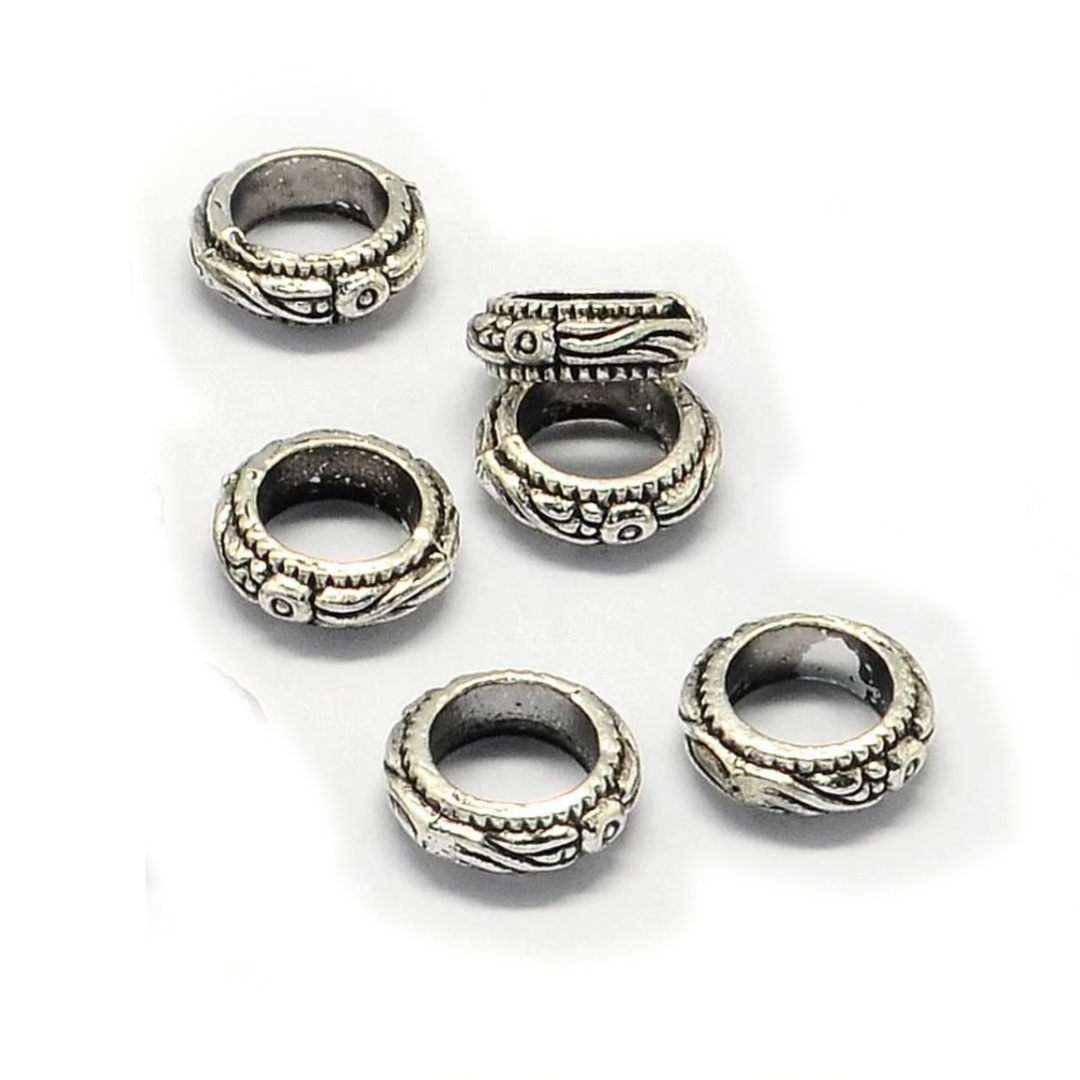 Antique Silver Viking Bead 10pieces