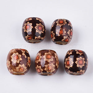 Big flower wood beads 10pieces