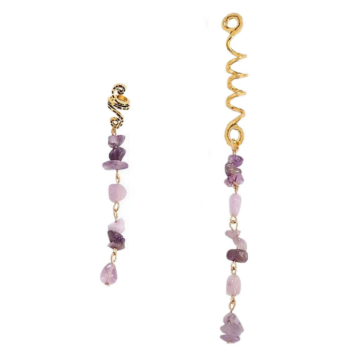 Spiral Amethyst 2pcs