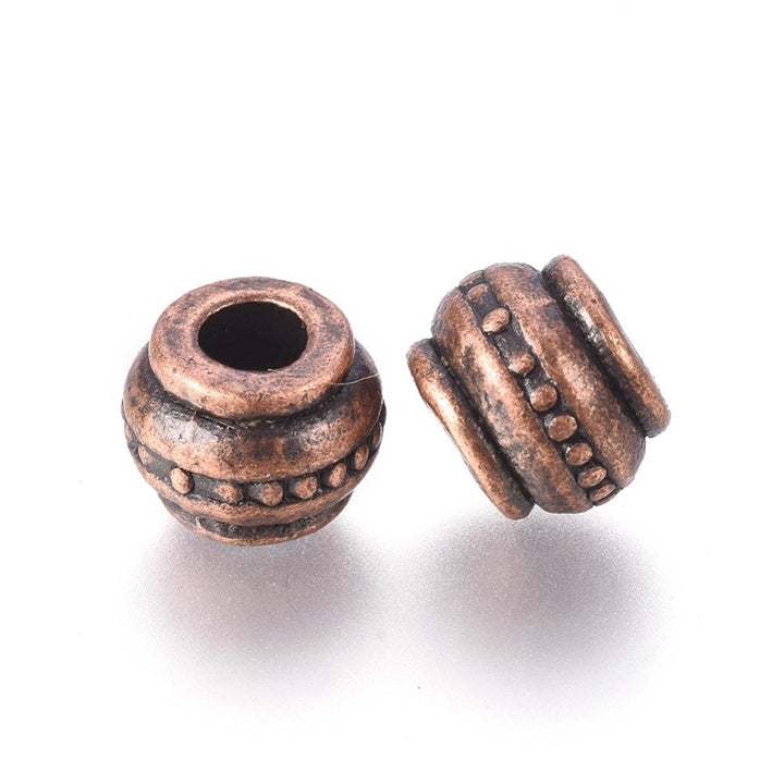 Bronze Boho bead 8pcs