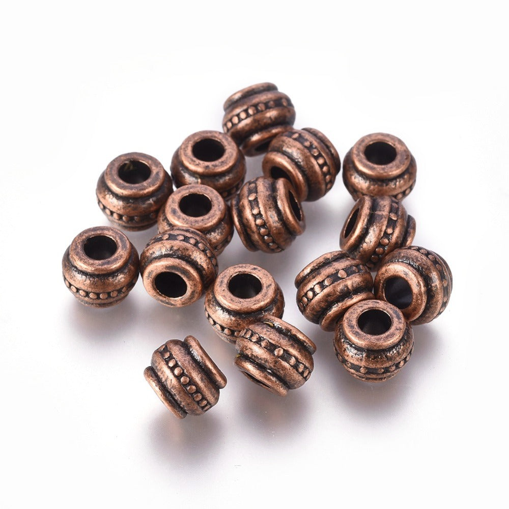 Bronze Boho bead 8pcs