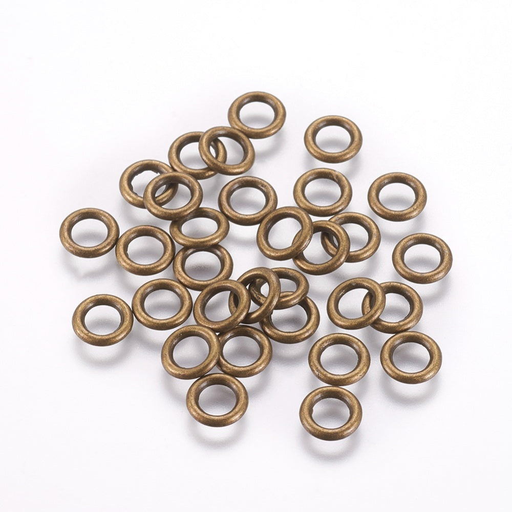 Plain Antique Bronze Ring 10pcs