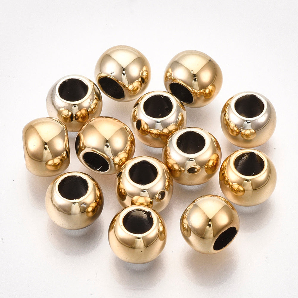 Plain Golden Beads 10pieces